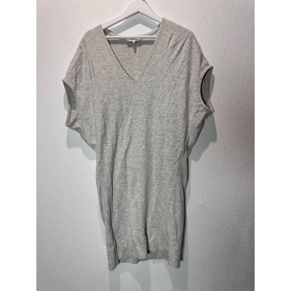Reiss Lacey Grey Marl Cotton V-Neck Dolman Mini Dress Size 6 US / 10 UK - Picture 4 of 10